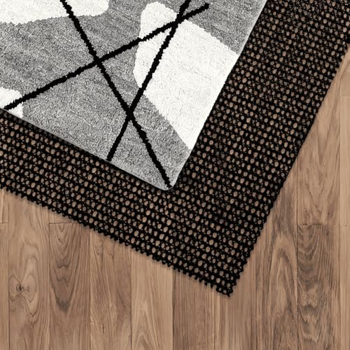 Tappetino Antiscivolo Multiuso 150 x 180 cm Antiscivolo Sottotappeto Rete Multiuso Tagliabile Lavabile per Moquette Cassetti Ripiani Materasso Divano, Nero