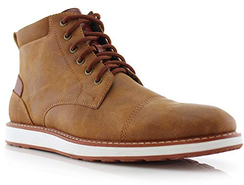Ferro Aldo Birt MFA506027 Mens Memory Foam Casual Mid-Top Sneaker Desert Vegan Leather Chukka Boots 9.5