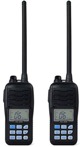 HYS IPX7 Waterproof VHF Handheld Marine Portable Radio For Boats Ships(2 Pack)