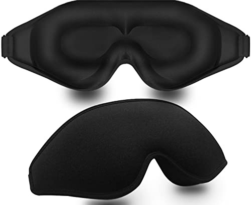 FengXinZi 3D Sleep Mask for Side Sleeper, Blackout Eye Mask for Women Men
