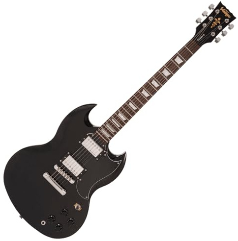 VINTAGE GUITARRA ELÉCTRICA SERIE V69 - NEGRO BRILLANTE