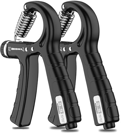 Handtränare, set om 2 handtränare underarmstränare, justerbart handtag 5–60 kg, handunderarmstränare, greppstyrkestränare, halkfritt grepp, för idrottare och handåterhämtning