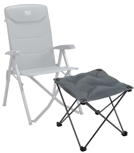 TIMBER RIDGE Klapphocker Camping Fußhocker Höhe von 46cm Campinghocker gepolstert leicht tragbar als Fußstütze für Camping Garten Strand 48x48x46cm belastbar bis 80kg