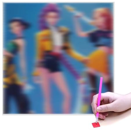 QOWUXHZ Kit De Pintura De Diamantes 5D Para Adultos Kit De Pintura De Diamantes Con Temática K-Pop Pintura De Diamantes Kit De Manualidades Decoración De Pared Para El Hogar Regalo 1 Pc