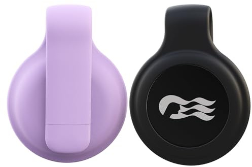Clip for Princess Cruise Medallion Holder,2 PcsPrincess Medallion Holder for Princess Ocean Medallion 2025 & 2026 Carnival Cruise Ship Essentials Medallion Accessory for Men Women (Black+Purple)