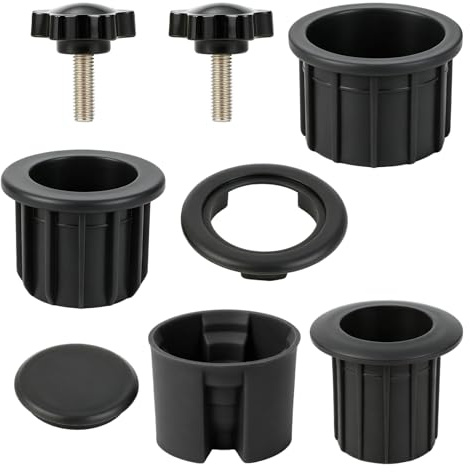 Csuntikulo Anelli Riduttori per Base Ombrellone, Adattatore per Supporto e Boccola a Terra,Compatibile con Pali 32–48 mm,per Base in Granito e Cemento,Set Riduttori Ombrellone
