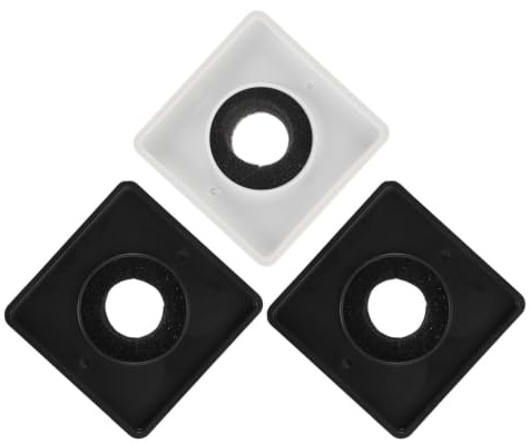 NIYANGLE 3pcs Square Mic Logo Flag Station for Desktop Microphone Stand, Made of Sturdy Abs with Sponge Padding, Easy Installation and Enhanced Mobility, for Conference Halls and Outdoor