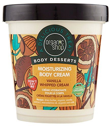 Organic Shop Body Desserts Vanilla Whipped Moisturizing Body Cream, 450 ml