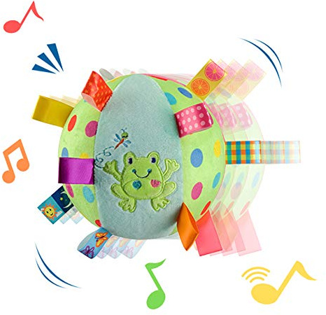 Inchant Bola de Peluche Juguetes Sonajeros Bebé Juguete de Peluche Bolas con Sonajero para Bebé Juguete Sonajero Integrad para Niños Pequeños,17,4 x 16,8 x 13,5 cm