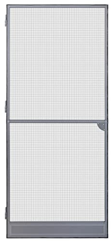 Schellenberg 70096 Fliegengitter Balkontür, Insektenschutz Tür Premium, Aluminium Rahmen, Fiberglas-Gewebe, 120 x 240 cm, anthrazit
