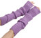 Suxgumoe Damen Winter Armstulpen, Damen Winter Stricken Handschuhe mit Armstulpen, Lange Fingerlose Pulswärmer Damen Handwärmer Stulpen (Violett)