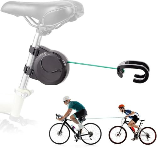 Retractable Bicycle Tow Rope for Children with Stronger Hook - Easy Install, Kids Tow Behind Bike System Portable Outdoor Cycling Tow Rope
