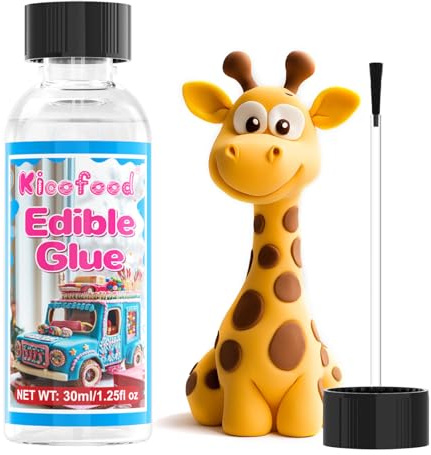 Pegamento Comestible - 30 ml Grado Rotuladores Comestibles Reposteria Pegamento, Con Pincel Listo Para Usar, De Alta Resistencia, Modelar Flores, Glaseado Y Manualidades Con Alimentos