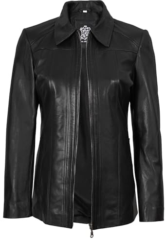 Decrum Black Learher Jacket for Women - Womens Leather Jacket | [1319403] Marsha Black, M