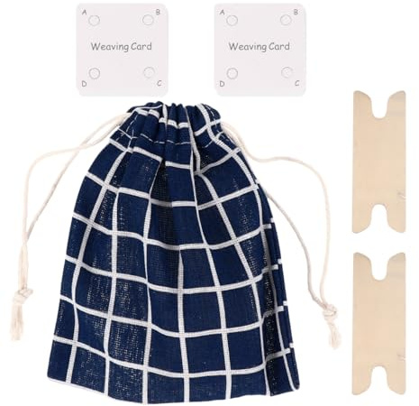 SHINEOFI Kit De Tissage Cartes À Tisser 30 Pièces Avec Navettes Et Sac De Rangement Outils De Tissage Portables Pour Loisirs Créatifs Et Bricolage Adapté Aux Débutants Et Projets Manuels