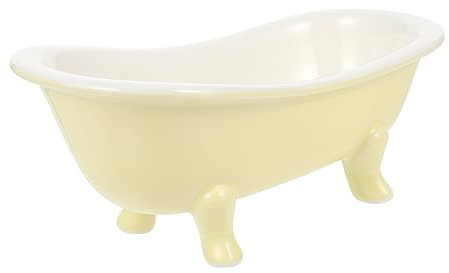 DONFAMDS Tazón de Postre de Cerámica de 200ml en Forma de Bañera