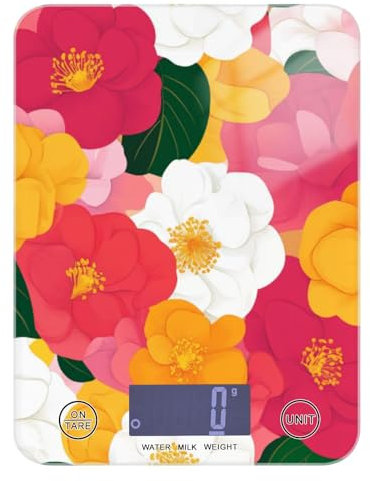 Beauty Spring Flowers Colorful Baking Food Kitchen Scale 5kg/5g Bilancia digitale da cucina con 4 unità per (utente) (utente) (utente) pesa para alimentos