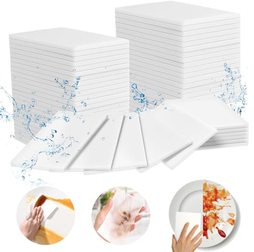 80 spugne magiche in melamina bianca, 8 x più densa gomma magica extra durevole melamina bianca, pulizia fisica senza prodotti chimici per mobili, cucina, angoli e scarpe
