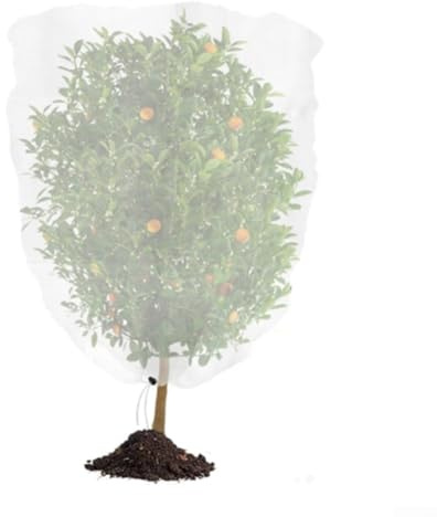 Cubierta de malla con cremallera para plantas con cordón para protección contra insectos, adecuada para huertos, huertos y plantación de flores (3 x 4 m)