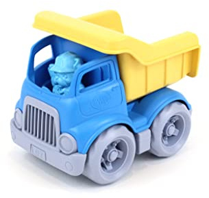Green Toys Dumper Construction Truck Blue/ Yellow, 5.75x7.5x5.5, count of 2