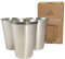 Viwanda Behrenland Edelstahl Trinkbecher Kinder 5er Set | Premium | 350ml | Silber | Reisebecher bruchsicher Campingbecher Stapelbar | BPA-Frei