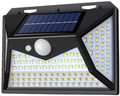 Solar Security Lights Motion Sensor Lights | Waterproof Outdoor Solar Lights, Wide Angle Solar Powered Outside Wall Security LED Lights, 3 Modes/Motion Sensor for Fence Yard Garden Patio Front Door