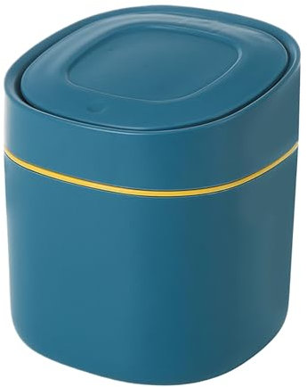 Ranley Desktop Trash Can, Small Lidded Trash Bin For Desk, Space-Saving Cosmetics Organizer, Household Storage Case Versatile Desk, Dispose Of Cotton Rounds