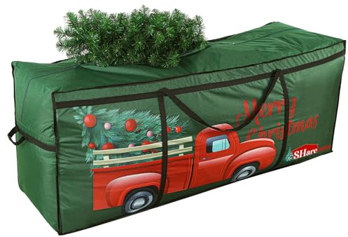 SHareconn Sacca per Albero di Natale, Borsa Oxford 600D Grande, Resistente e Impermeabile con Manici Rinforzati, Adatta per Alberi di Natale Artificiali Fino a 220 cm e Palline di Natale, Verde
