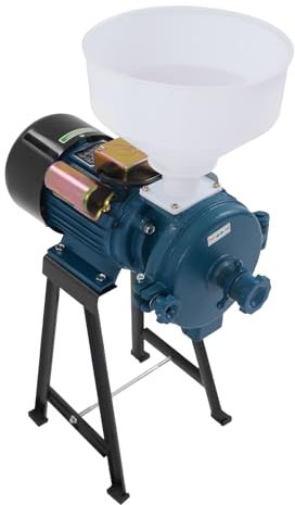 Macinino elettrico per cereali, 2200 W, con imbuto, diametro 150 mm, 1400 rpm, per macinare mais, riso, grano, chicchi di caffè, ecc