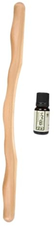 TOYANDONA Bâton de Massage Portable Bois Naturel pour Dos et Corps Stick de Grattage Musculaire Léger et Compact Massage Acupoint pour Relaxation et Soulagement