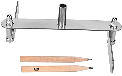 Sorandy Rilevatore di Centri per la Lavorazione del Legno Calibro per Marcatura in Acciaio Inossidabile Scriber Salva-lavoro per il Centraggio della Tavola Adatto per i Falegnami (40-100MM)