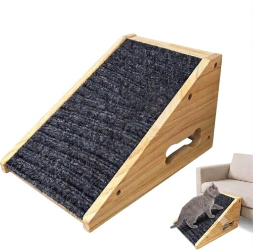 Dog Ramp for Sofa, Dachshund Ramp, Wooden Pet Steps | Dog Stairs for Small Dogs, Anti-Slip Steps, Gifts for Pets Lovers, Slant Board, for Beds, Cars, 30 x 25 x 15 cm