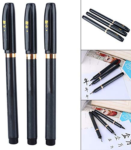 Generic 3 St Mjuka Kalligrafipennor för Smidigt Skrivande och Teckning - Perfekt för Handbokstäver, Serier och Konst