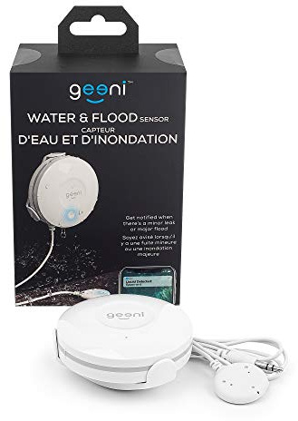 Geeni WiFi Water Leak Sensor and Alarm, Smart Water & Flood Sensor, Requires 2.4 GHz Wi-Fi, App Notifications, No Hub Required