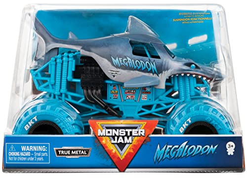 Monster Jam, Official Megalodon Monster Truck, Collector Die-Cast Vehicle, 1:24 Scale