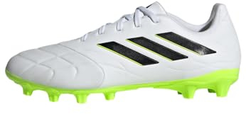 adidas Unisex - Vuxen Copa Pure.3 Multi-Ground Boots, Cloud White/Core Black/Lucid Lemon, 40 2/3 EU