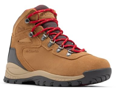 Columbia Women's Newton Ridge Plus Waterproof Amped, 2024 Elk/Mountain Red, 9.5