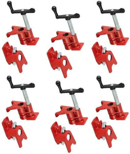 Acymner 8 Pack 3/4 Wood Gluing Pipe Clamp Set, Pipe Clamps for Woodworking