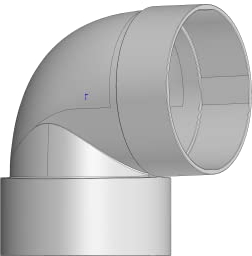 4Home&Garden | Bogen Rohrbogen 88° DN 60 | Kunststoff PVC Weiß | Dachrinnensystem 60 mm Typ250 Fallrohr DN 60