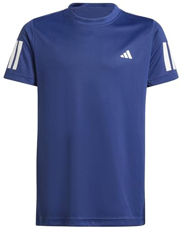 adidas Boy's Boys Club Tennis 3-Stripes T-Shirt, Dark Blue, 15-16 Years