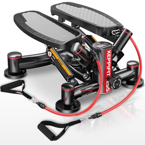 KeppiFitness Steppers for Exercise at Home, Stair Stepper for Home Cardio with 400LB Maximum Capacity, Twist Motion with Upgraded Hydraulic Cylinder for Full Body Workout - FITSTEP1000 Pro