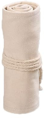 ZJPJMXNN Canvas penna rulle wrap 2 st 12/24/36/48/72 hål kanvas rulle penna gardin fodral pennväska makeup wrap hållare förvaringsväska skolmaterial för skolan, En färg, 36 holes
