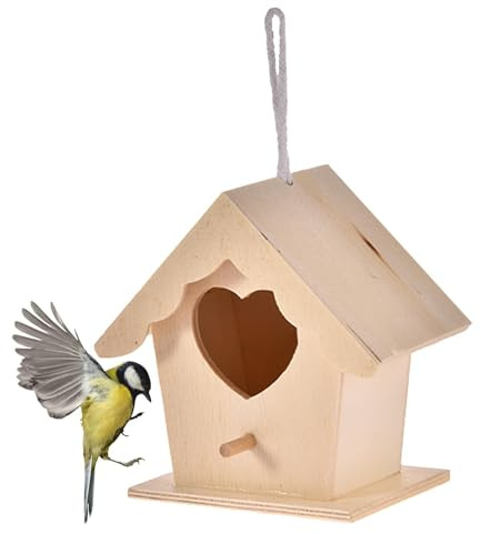 Nichoir À Oiseaux en Bois, Nichoirs Oiseauxs pour Extérieur, Nichoirs À Sauvages, Nichoirs À Oiseaux en Bois pour Résistant Aux Intempéries, Nichoir Mésange pour Bleue Suspendre