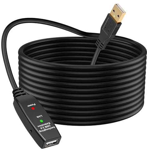 baolongking High Speed USB 2.0 Active Repeater Extension Cable - Type A Male to Female Extra Long Signal Booster for Keyboard, Mouse, Flash Drive With Fast Data Transfer (10M)