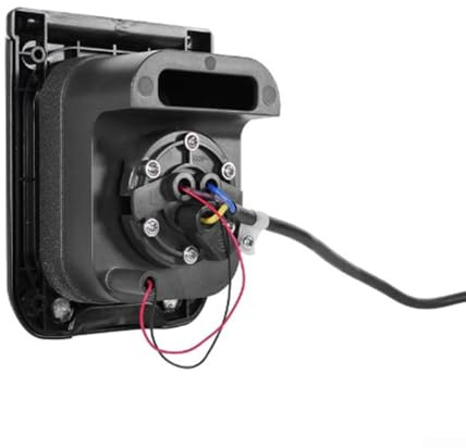 CYRENT Enchufe de alimentación impermeable de 16 A RV con construcción, mecanismo de bloqueo dual y luz indicadora para un uso estable de alta corriente (negro)