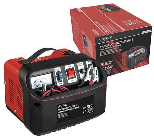 Caricabatterie 12V/24V con Manometro e Fusibile – Carica Automatica
