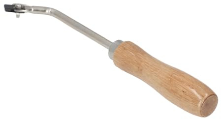 Elprico Groover Outil de Gouge à Rainurer en Bois de Hêtre, Couteau à Rainurer en Acier Robuste pour Revêtement de Sol en Plastique PVC, Prise en Main Confortable, 1 Rainure avec 3 Lames de Rechange