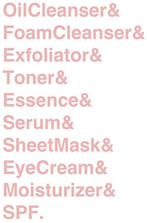 Oil Cleanser & Foam Cleanser & Exfoliator & Toner & Essence & Serum & Sheet Mask: Korean Beauty 10 Step Skincare Beauty Routine Lined Journal Notebook [6 x 9 in / 100 pgs / College Ruled]