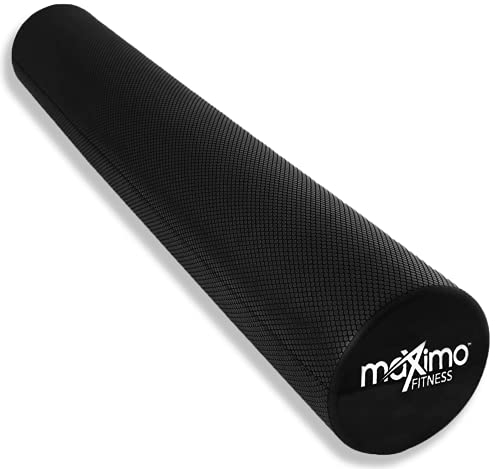 ﻿Maximo Fitness Faszienrolle für Wirbelsäule & Muskeln (15x90 cm) - Foam Roller Massagerolle für Rücken, Arme, Beine - Für Pilates, Yoga etc.
