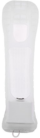 Tonysa Motion Plus Adapter for Wii, Motion Plus Sensor Adapter + Soft Silicon Case Cover for Wii Remote Controller (Black White)(White)